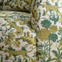 Ashlie Embroidered Fabric Swivel Chair - Jungle Animal Print Swivel Chair | Modern Swivel Accent Chair | Upholstered Swivel Armchair | Kinwell Furniture | 360 Degree Swivel Barrel Chair | Embroidered Fabric Armchair | Living Room Accent Chairs | Statement Swivel Chair